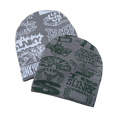 SLINKY(スリンキー)/ ALLOVER BEANIE -GREY-