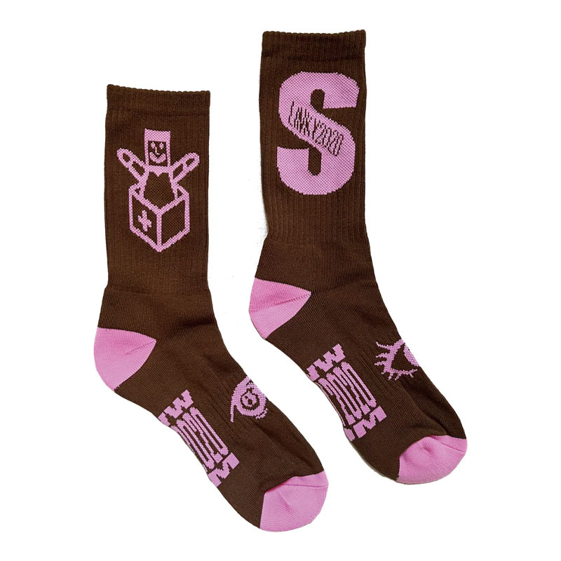 SLINKY(スリンキー)/ MORE IS MORE SOCKS -BROWN-