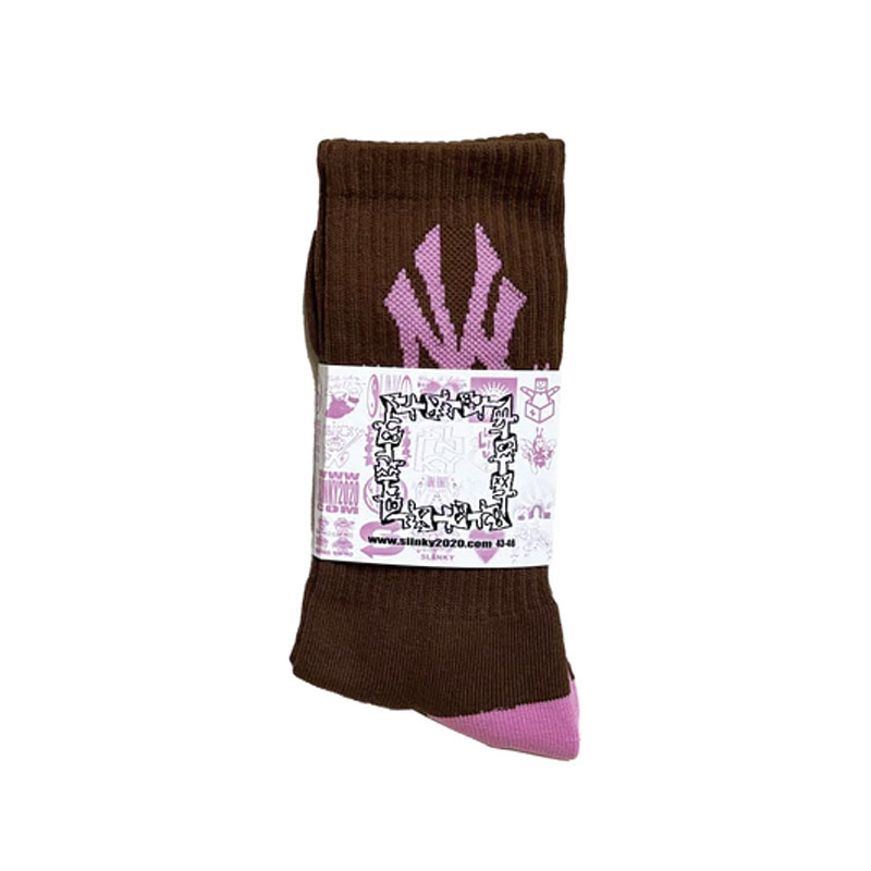 SLINKY(スリンキー)/ MORE IS MORE SOCKS -BROWN-