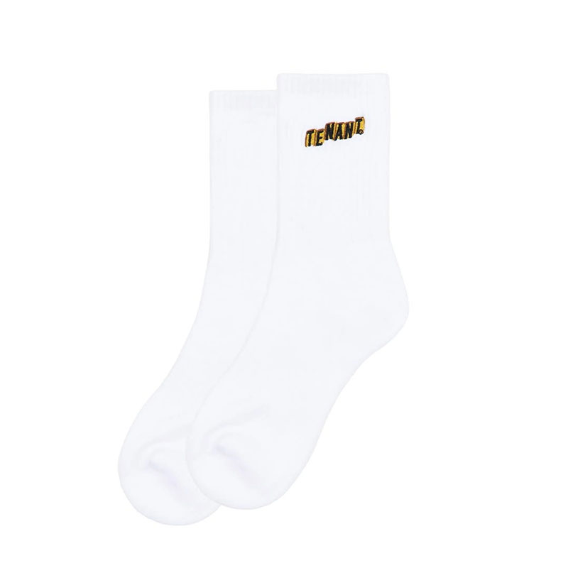 TENANT(テナント)/ Address Logo Sock -2.color-(WHITE)