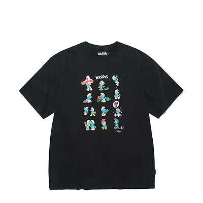 WKNDRS(ウィーケンダーズ)/ CARTOON T-SHIRT -BLACK-