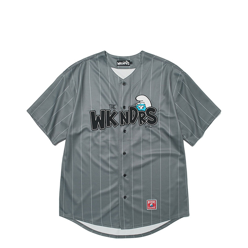 WKNDRS(ウィーケンダーズ)/ BASEBALL JERSEY -2color-(GREY)