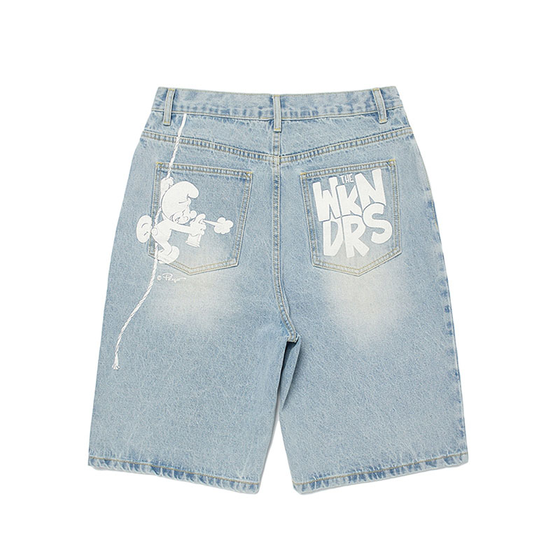 WKNDRS(ウィーケンダーズ)/ PAINTER DENIM SHORTS -3COLOR-(LT.INDIGO)