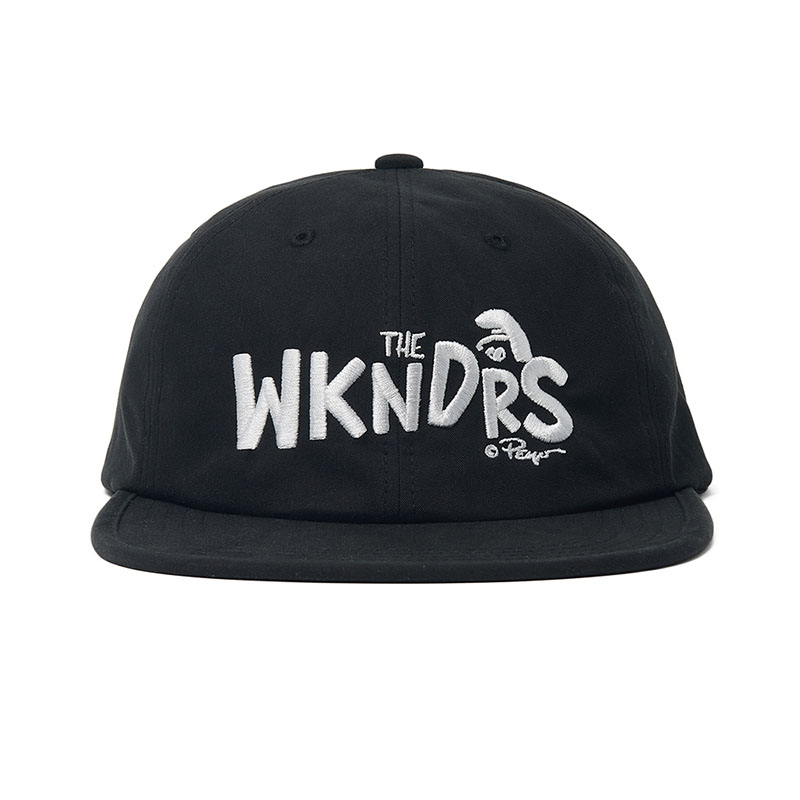 WKNDRS(ウィーケンダーズ)/ 6P LOGO CAP -BLACK-