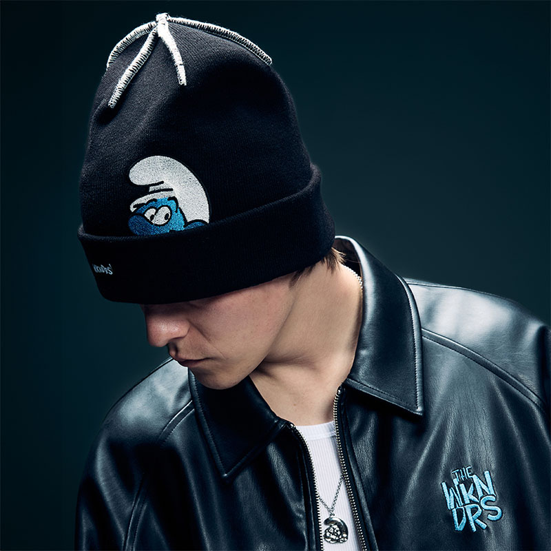 WKNDRS(ウィーケンダーズ)/ LOGO BEANIE -BLACK-
