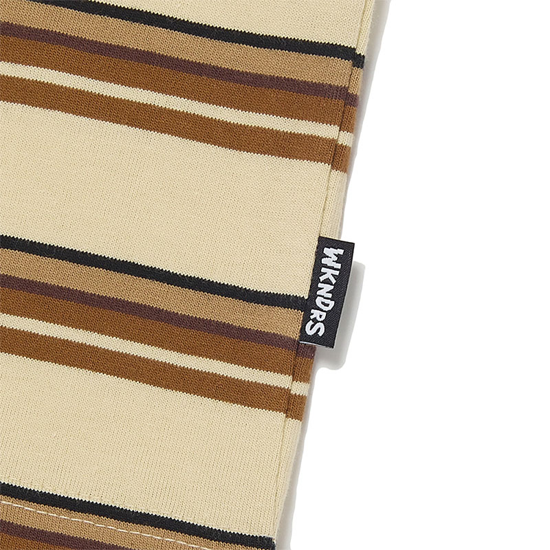 WKNDRS(ウィーケンダーズ)/ MULTI COLOR STRIPED T-SHIRT -BEIGE-