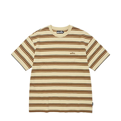 WKNDRS(ウィーケンダーズ)/ MULTI COLOR STRIPED T-SHIRT -BEIGE-