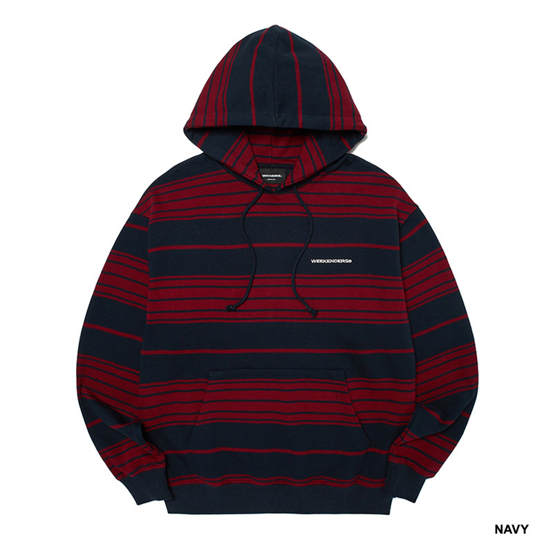 WKNDRS(ウィーケンダーズ)/ STRIPED HOODIE -2.COLOR-