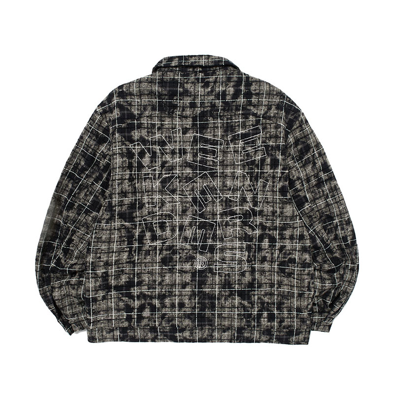 WKNDRS(ウィーケンダーズ)/ CHECKERED ZIP-UP SHIRT -BLACK-