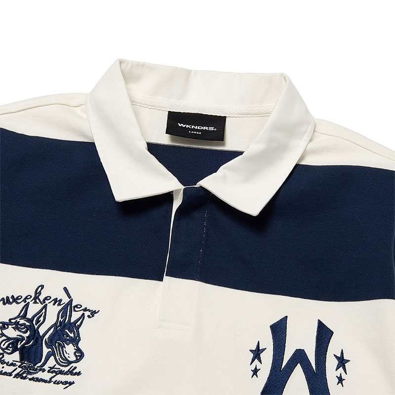 WKNDRS(ウィーケンダーズ)/ BOUTIQUE RUGBY PIQUE -NAVY-
