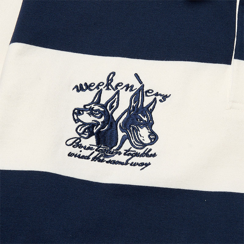WKNDRS(ウィーケンダーズ)/ BOUTIQUE RUGBY PIQUE -NAVY-