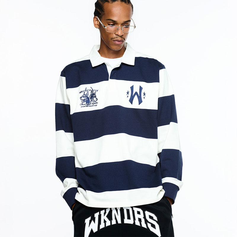 WKNDRS(ウィーケンダーズ)/ BOUTIQUE RUGBY PIQUE -NAVY-