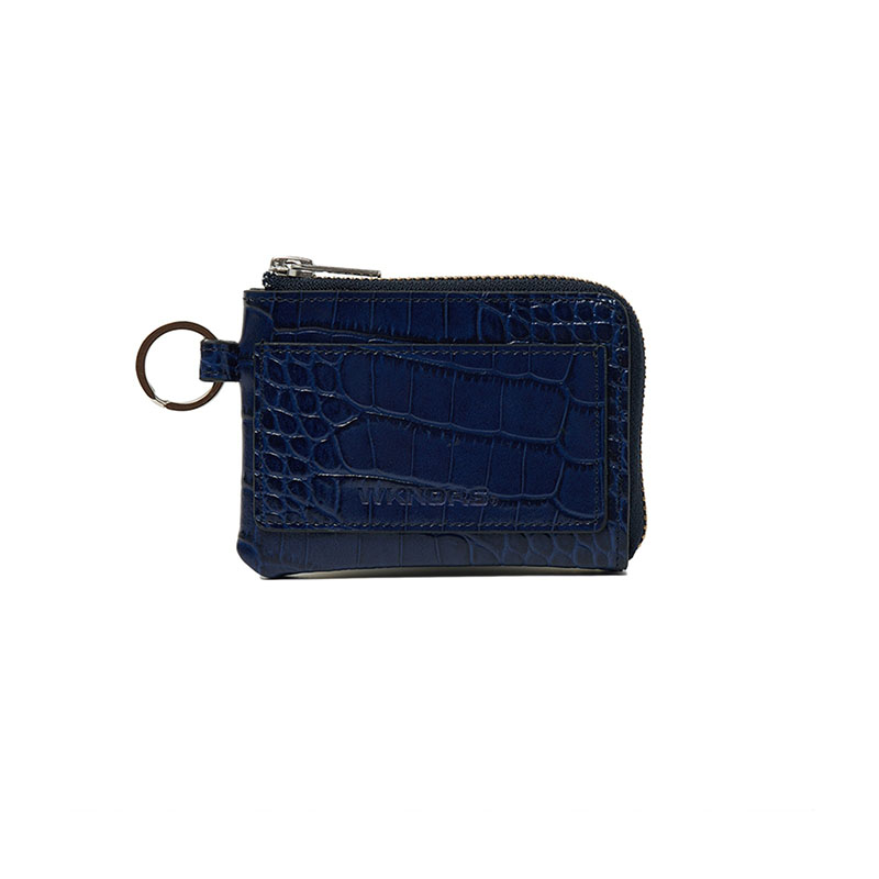 WKNDRS(ウィーケンダーズ)/ CROC CARD WALLET -2.COLOR-(NAVY)