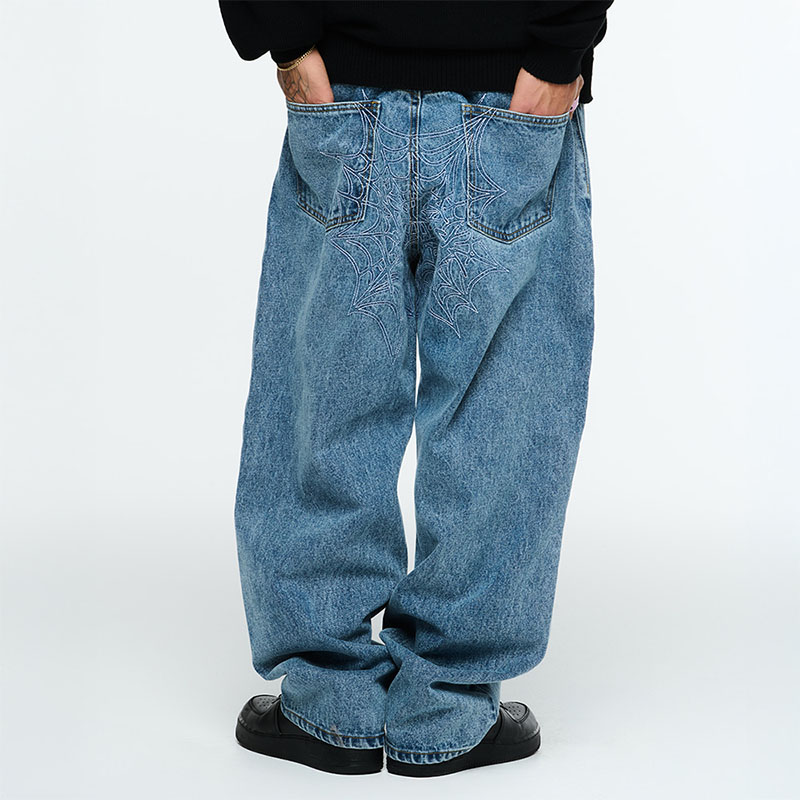 WKNDRS(ウィーケンダーズ)/ COBWEB DENIM PANTS -2.COLOR-