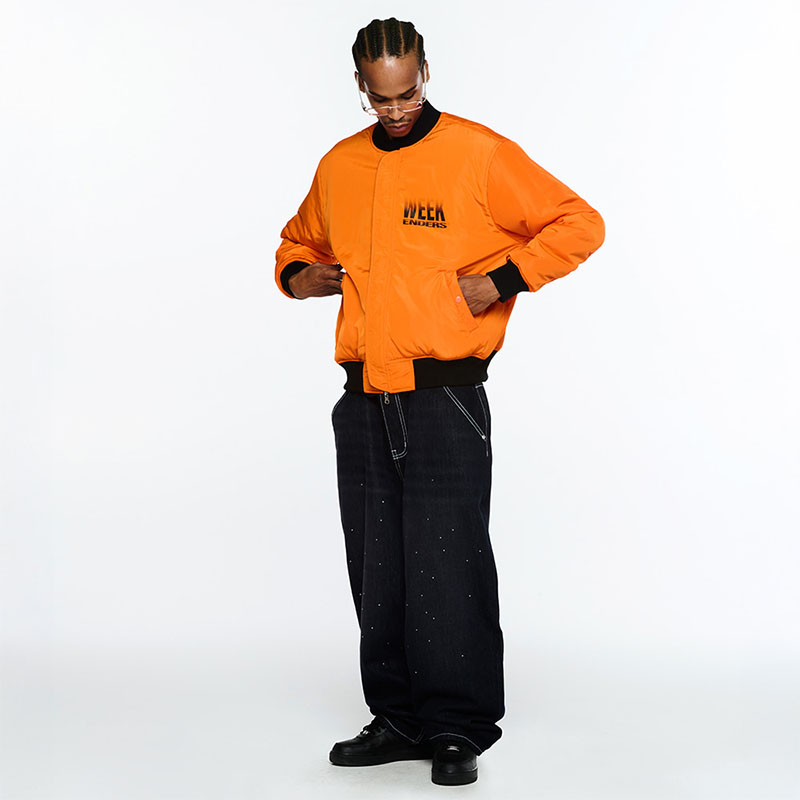 WKNDRS(ウィーケンダーズ)/ RHINESTONE DENIM PANTS -DENIM-