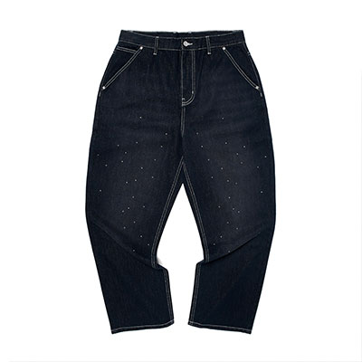 WKNDRS(ウィーケンダーズ)/ RHINESTONE DENIM PANTS -DENIM-
