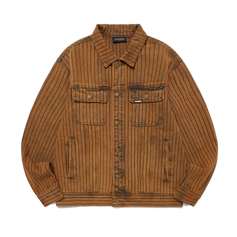 WKNDRS(ウィーケンダーズ)/ STRIPE TRUCKER JK -2.COLOR-(ORANGE)