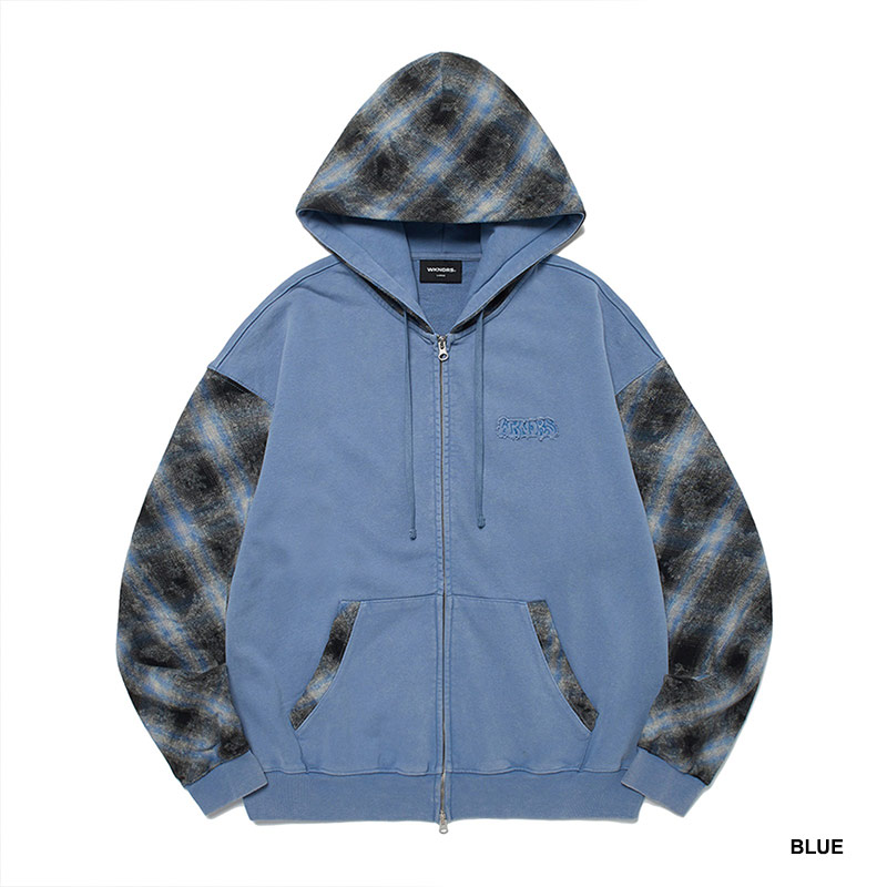 WKNDRS(ウィーケンダーズ)/ CHECKERED ZIPUP HOODIE -2.COLOR-