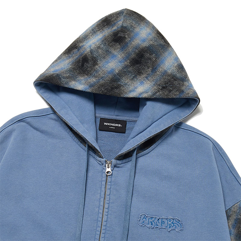 WKNDRS(ウィーケンダーズ)/ CHECKERED ZIPUP HOODIE -2.COLOR-