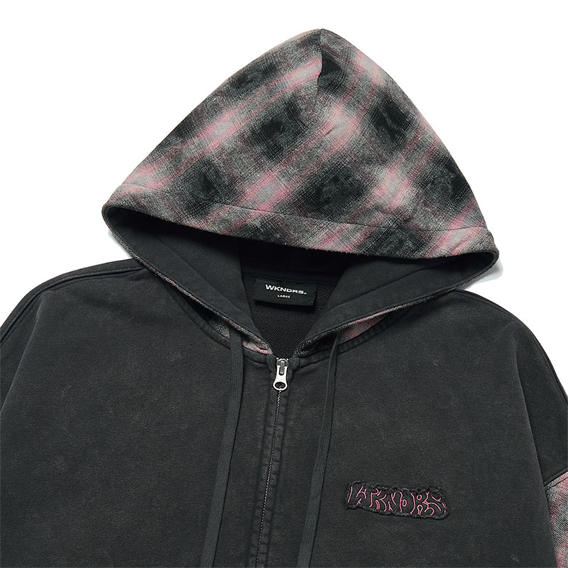 WKNDRS(ウィーケンダーズ)/ CHECKERED ZIPUP HOODIE -2.COLOR-