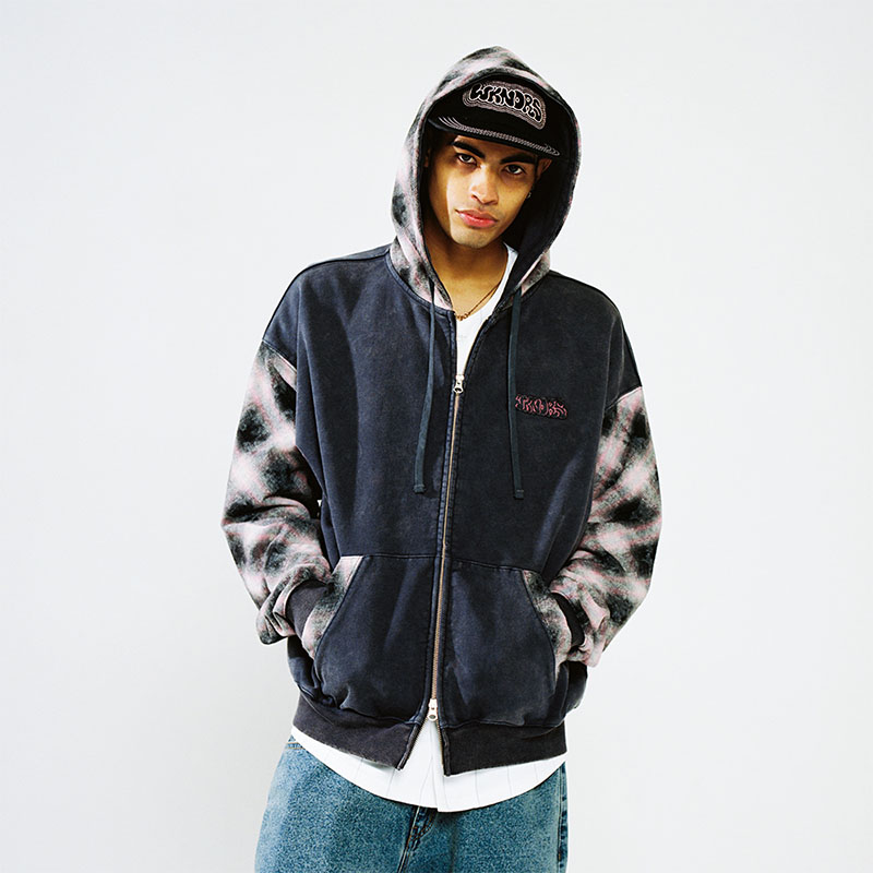 WKNDRS(ウィーケンダーズ)/ CHECKERED ZIPUP HOODIE -2.COLOR-