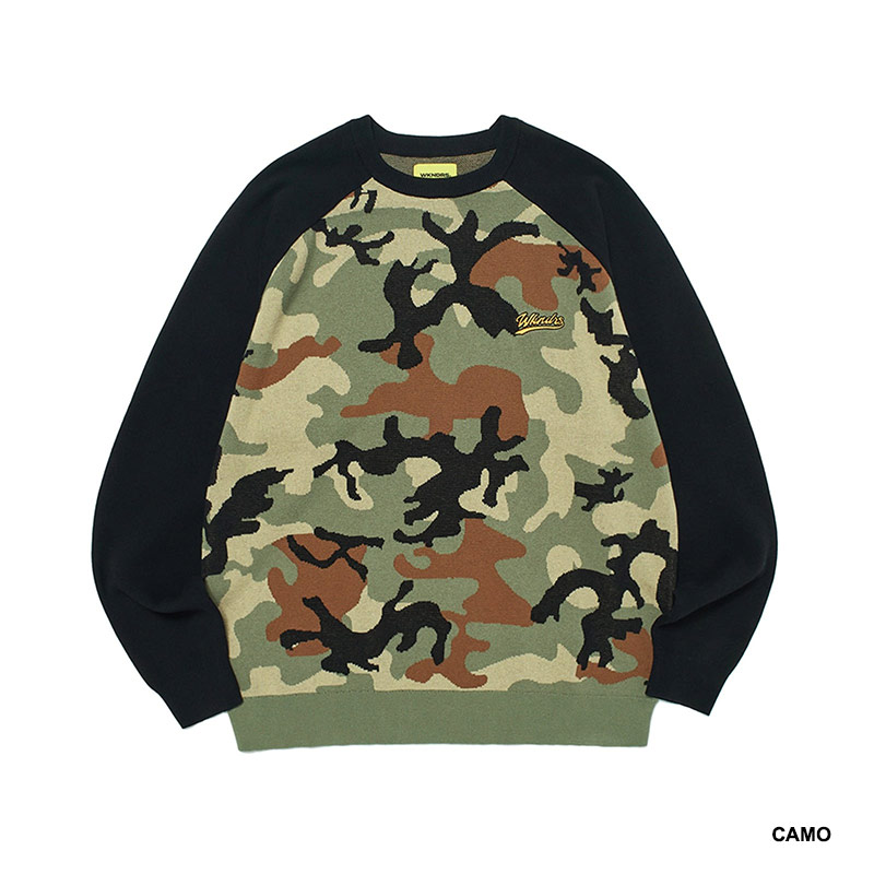 WKNDRS(ウィーケンダーズ)/ RAGLAN KNIT SWEATER -2.COLOR-