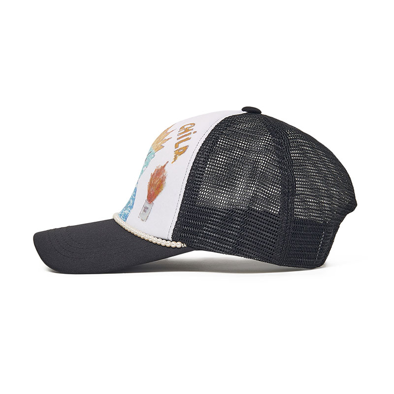 WKNDRS(ウィーケンダーズ)/ CHILD TRUCKER CAP -BLACK-