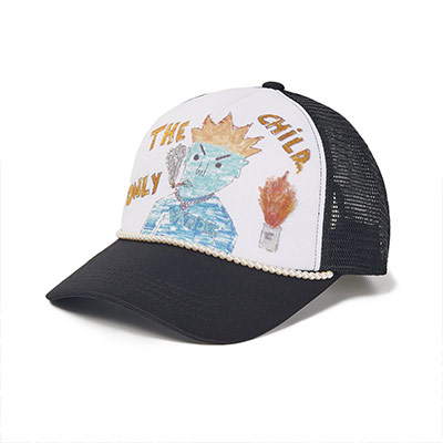WKNDRS(ウィーケンダーズ)/ CHILD TRUCKER CAP -BLACK-