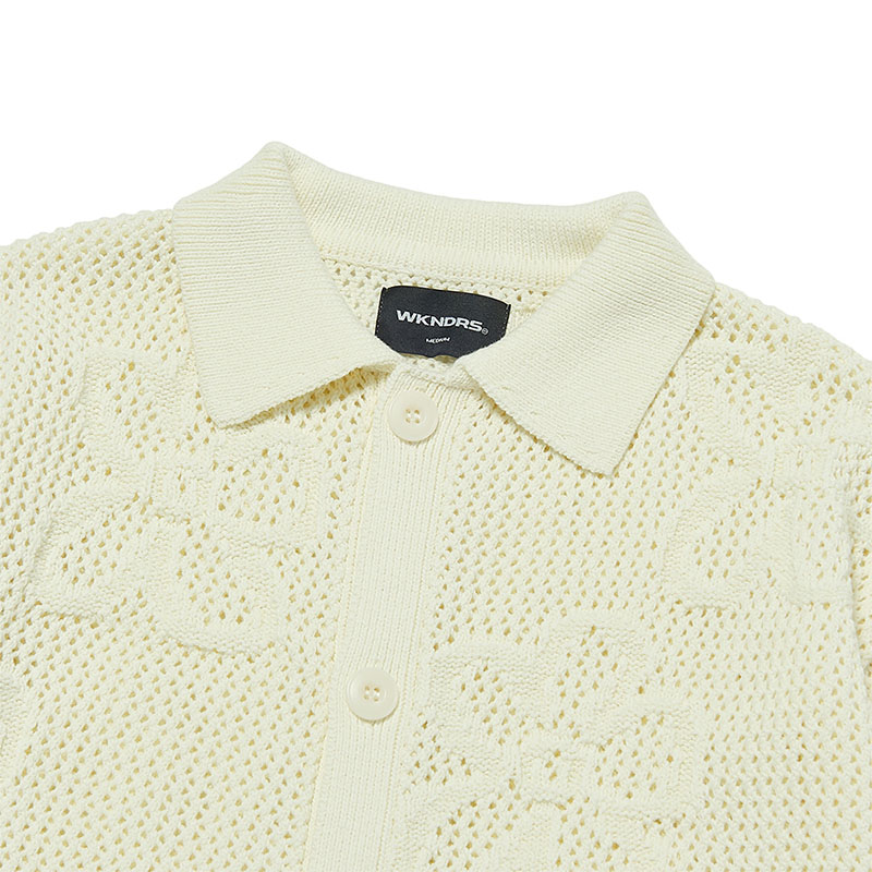 WKNDRS(ウィーケンダーズ)/ FLORAL CROCHET CARDIGAN -IVORY-