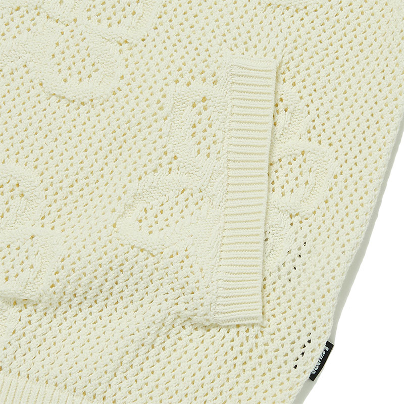 WKNDRS(ウィーケンダーズ)/ FLORAL CROCHET CARDIGAN -IVORY-
