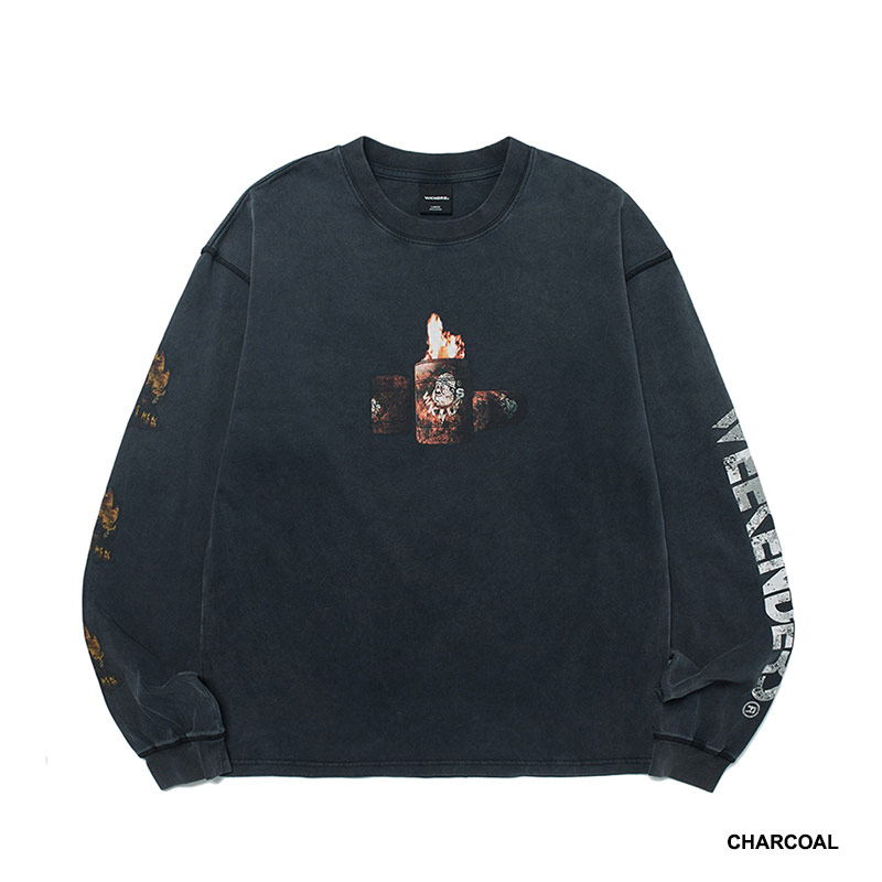 WKNDRS(ウィーケンダーズ)/ FIRE BARREL LS T-SHIRT -2.COLOR-