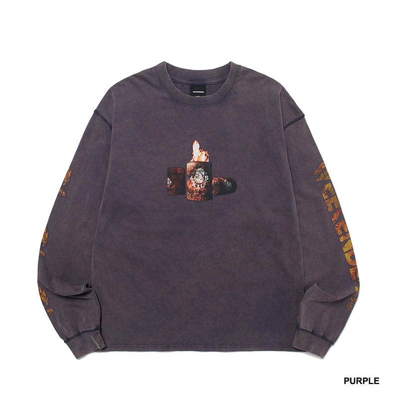WKNDRS(ウィーケンダーズ)/ FIRE BARREL LS T-SHIRT -2.COLOR-