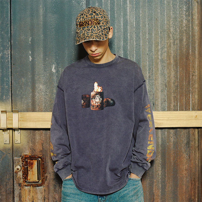 WKNDRS(ウィーケンダーズ)/ FIRE BARREL LS T-SHIRT -2.COLOR-