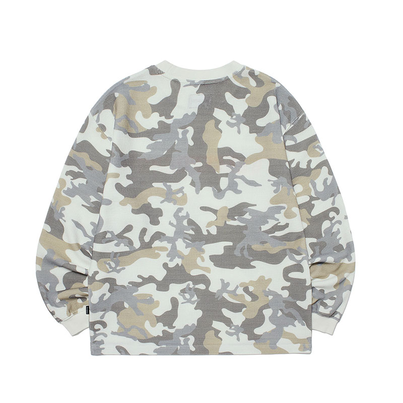 WKNDRS(ウィーケンダーズ)/ CAMO WAFFLE LS T-SHIRT -2.COLOR-