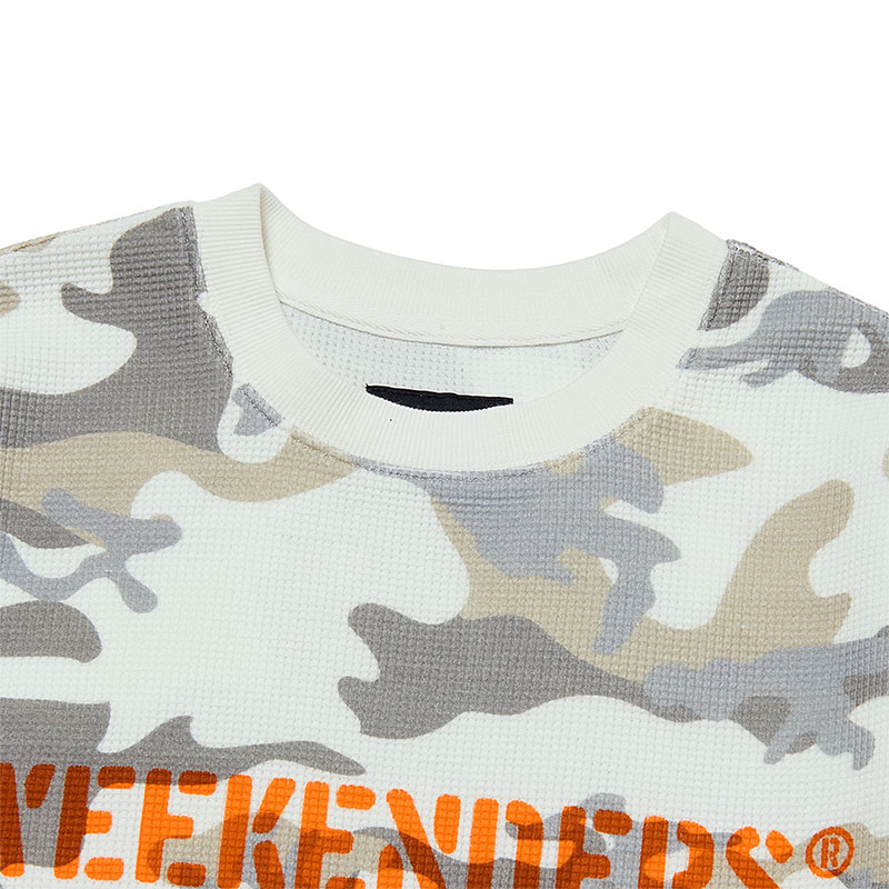 WKNDRS(ウィーケンダーズ)/ CAMO WAFFLE LS T-SHIRT -2.COLOR-
