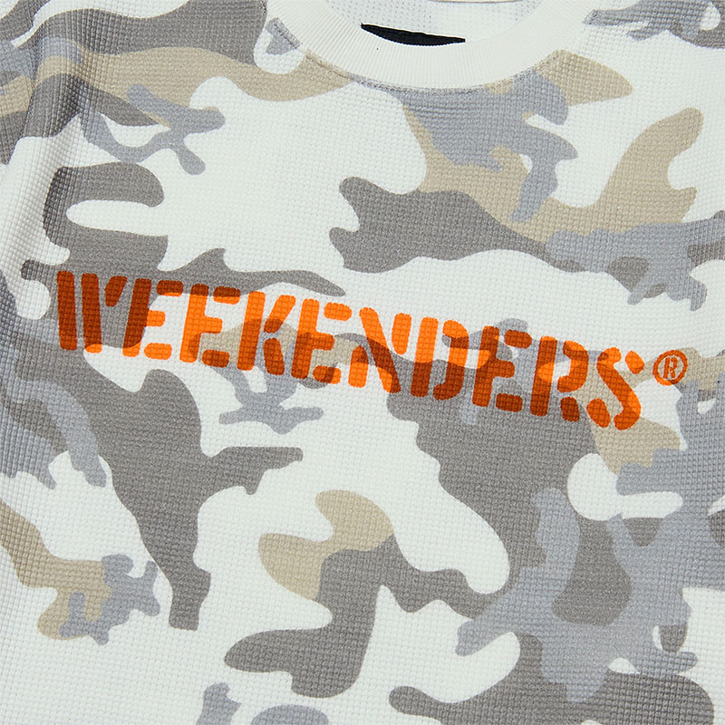 WKNDRS(ウィーケンダーズ)/ CAMO WAFFLE LS T-SHIRT -2.COLOR-