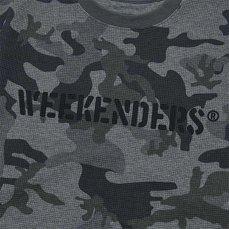 WKNDRS(ウィーケンダーズ)/ CAMO WAFFLE LS T-SHIRT -2.COLOR-