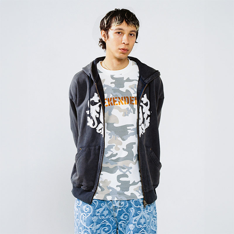 WKNDRS(ウィーケンダーズ)/ CAMO WAFFLE LS T-SHIRT -2.COLOR-
