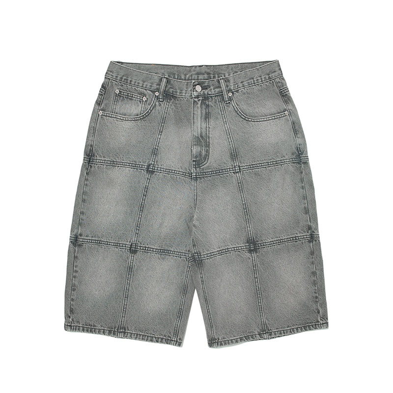 WKNDRS(ウィーケンダーズ)/ PATCH WORK DENIM SHORTS -2.COLOR-(GREY)