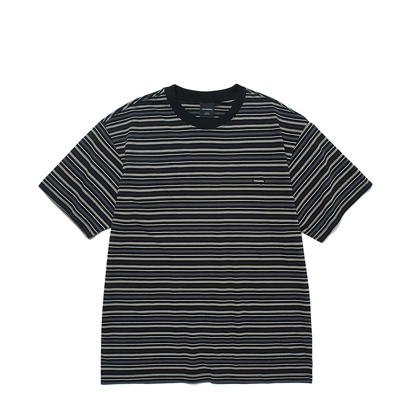 WKNDRS(ウィーケンダーズ)/ STRIPED T-SHIRT -2COLOR-(BLACK)