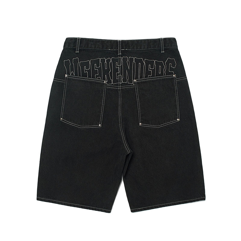 WKNDRS(ウィーケンダーズ)/ COWBOY DENIM SHORTS -2COLOR-(BLACK)