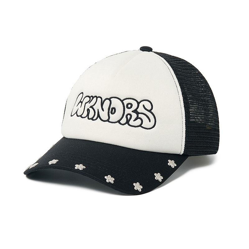 WKNDRS(ウィーケンダーズ)/ FLORAL TRUCKER CAP -2COLOR-(BLACK)
