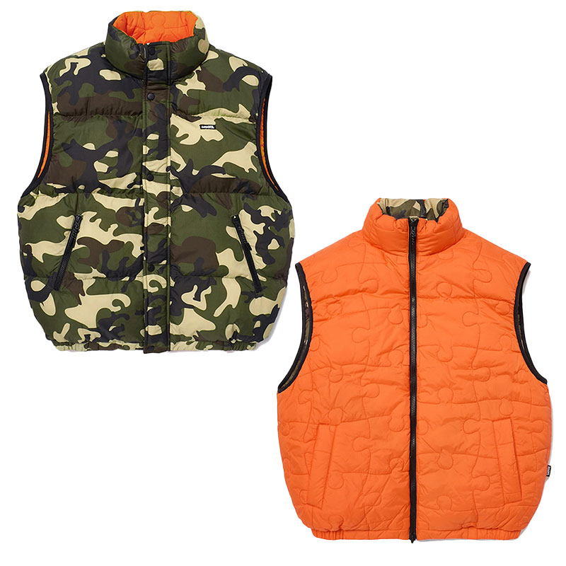 WKNDRS(ウィーケンダーズ)/ PUZZLE PUFFER VEST -CAMO-