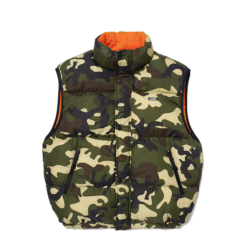WKNDRS(ウィーケンダーズ)/ PUZZLE PUFFER VEST -CAMO-