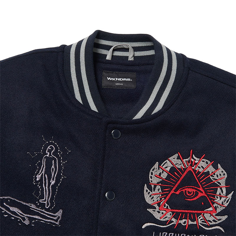 WKNDRS(ウィーケンダーズ)/ ILLUMINATI STADIUM JACKET -NAVY-