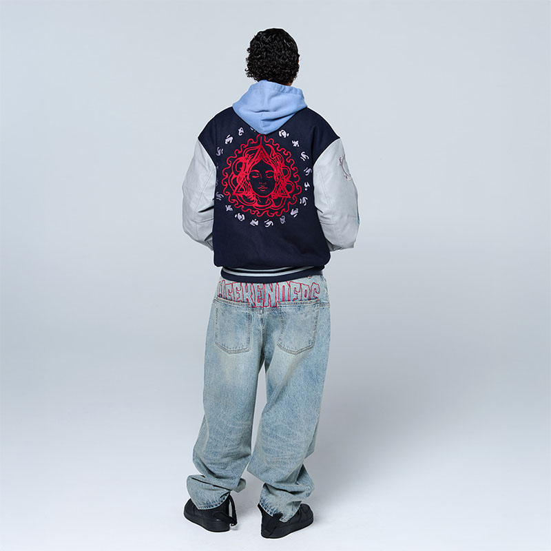 WKNDRS(ウィーケンダーズ)/ ILLUMINATI STADIUM JACKET -NAVY-
