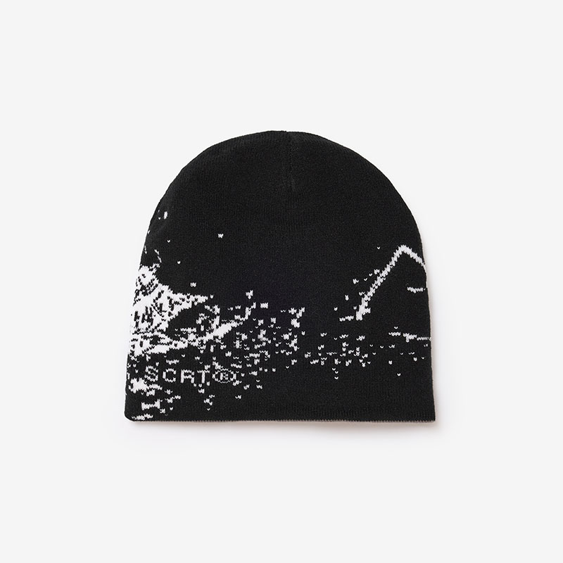 SCRT(エスシーアールティー/スクリーンテスト)/ Ant Skull Cap Beanie -BLACK/GREY-