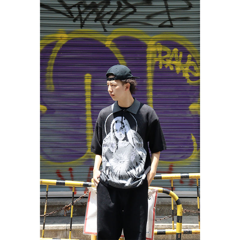 FLIP THE SCRIPT(フリップザスクリプト)/ HEART KNIT SS POLO -2COLOR-