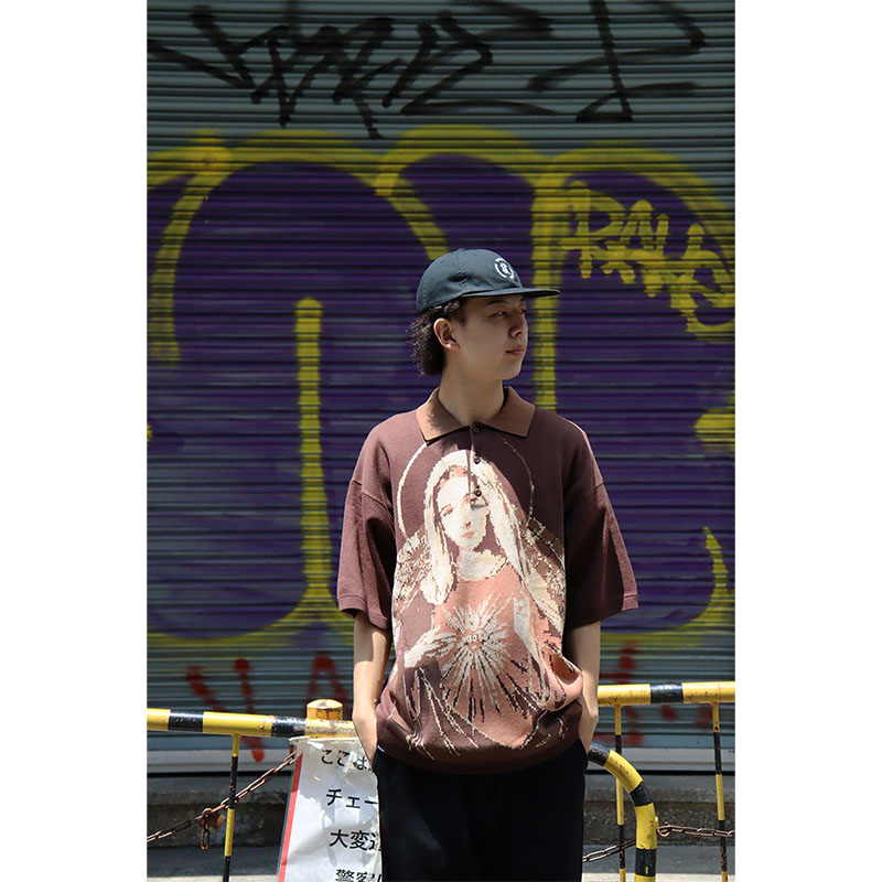 FLIP THE SCRIPT(フリップザスクリプト)/ HEART KNIT SS POLO -2COLOR-