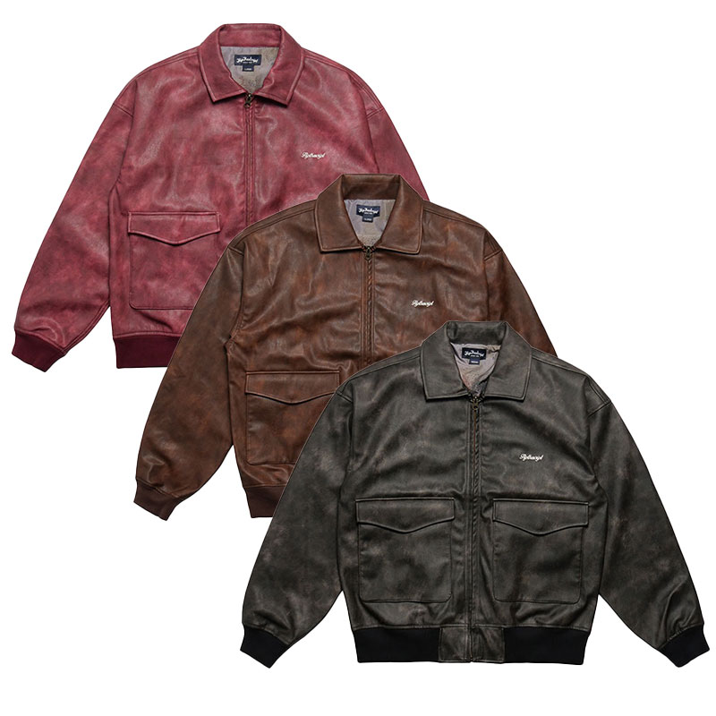 FLIP THE SCRIPT(フリップザスクリプト)/ HARP PU LEATHER JACKET -3COLOR-